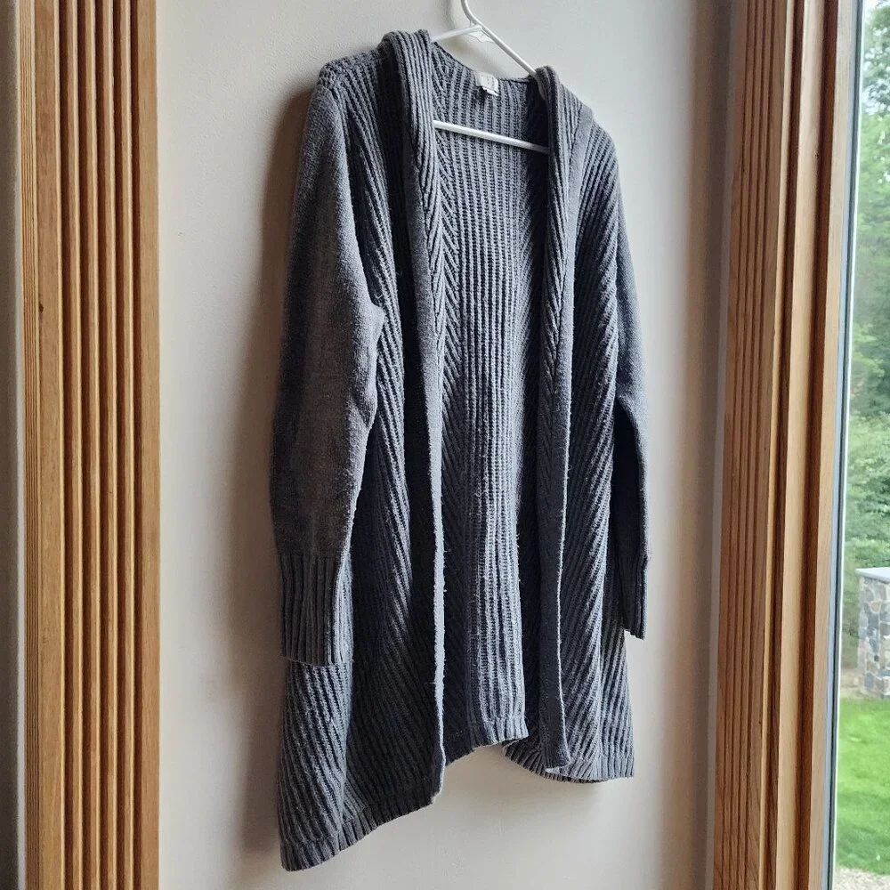A New Day Gray Open Cardigan Size Medium